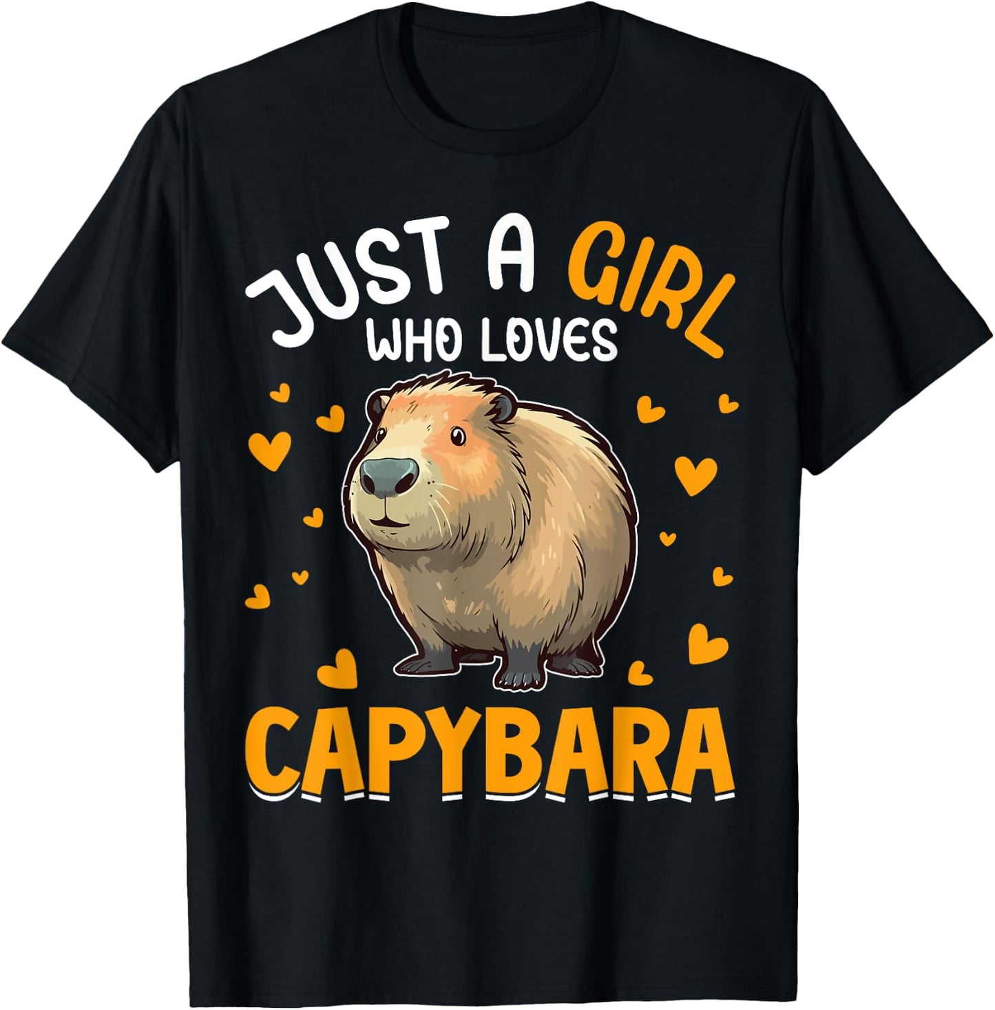 Just A Girl Who Loves Capybara T-Shirt - T-Shirt | Black
