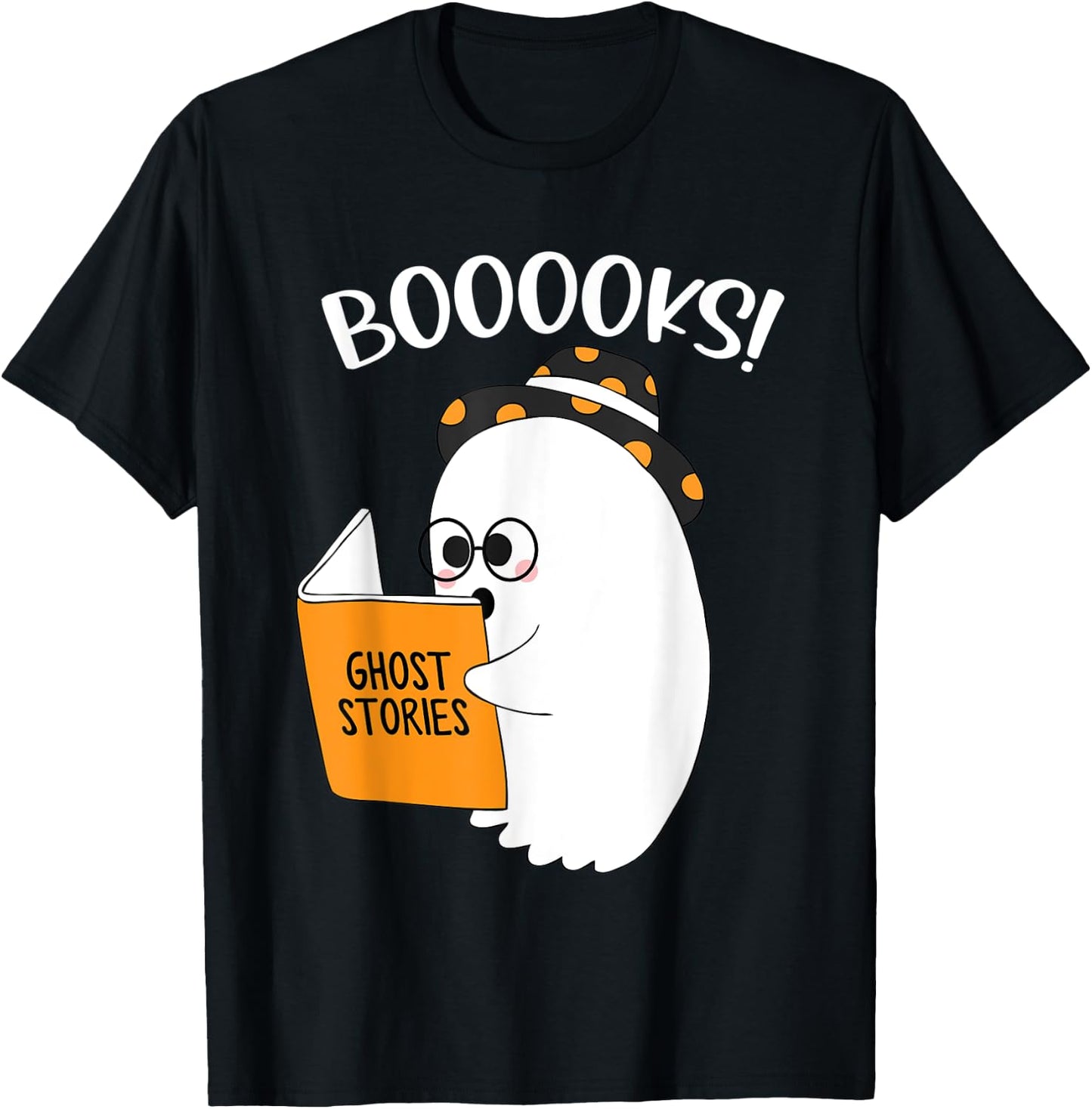 Booooks Funny Ghost Reading Books Halloween Teacher gift Women T-Shirt - T-Shirt | Black