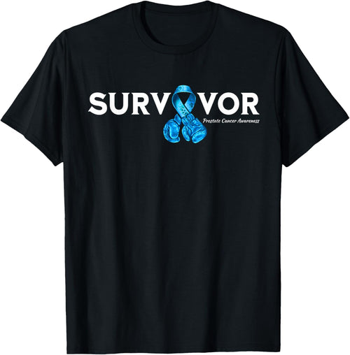 Family Prostate Cancer Awareness Light Blue Ribbon Survivor