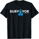 Family Prostate Cancer Awareness Light Blue Ribbon Survivor T-Shirt - T-Shirt | Black