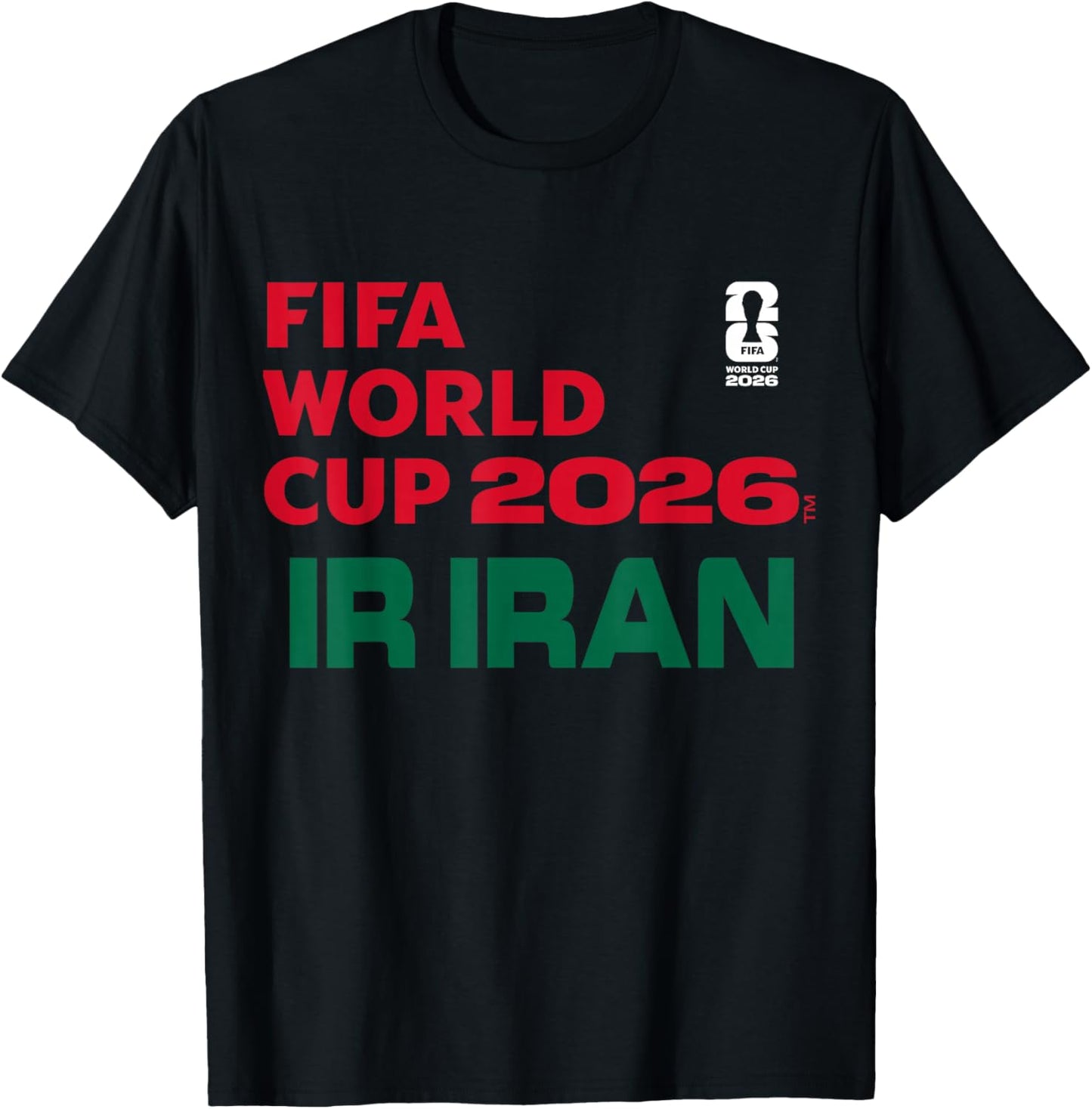 FIFA World CUP26 IR Iran Block Letters T-Shirt - T-Shirt | Black
