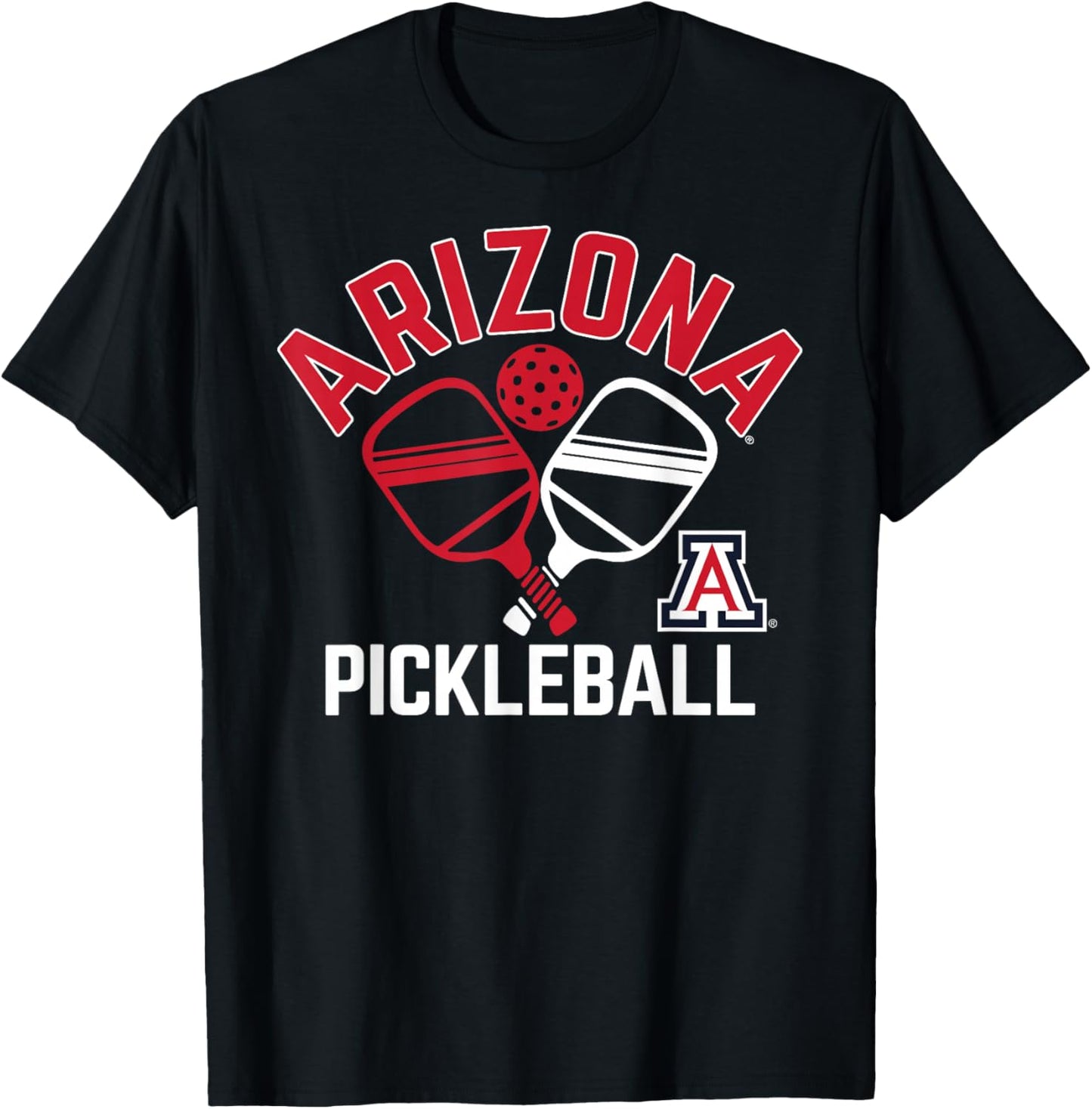 Arizona Wildcats Pickleball Navy Officially Licensed T-Shirt - T-Shirt | Black