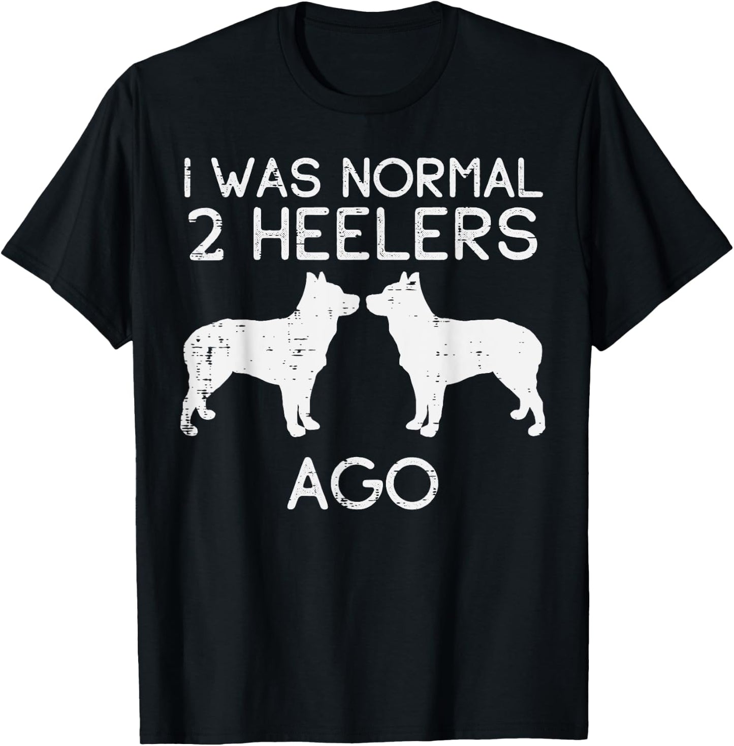 Normal 2 Heelers Ago Blue Red Australian Cattle Dog Gift Men Women Girls Kids T-Shirt - T-Shirt | Black