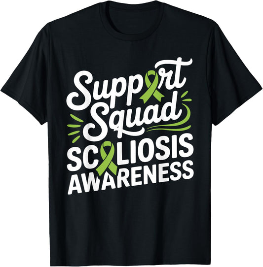 Scoliosis Art Women Spinal Fusion Scoliosis Survivor T-Shirt - T-Shirt | Black