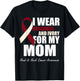 I Wear Burgundy Ivory For My Mom Oral Head Neck Cancer T-Shirt - T-Shirt | Black