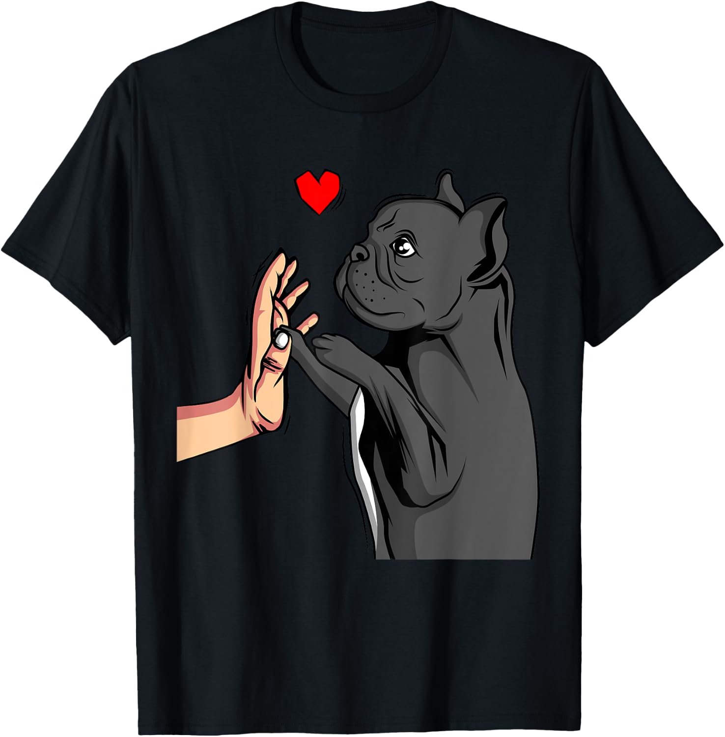 French Bulldog Frenchie Love Cute Dog Mom Funny Girls Gift T-Shirt - T-Shirt | Black