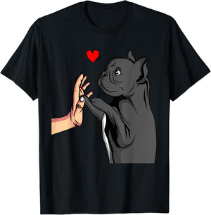 French Bulldog Frenchie Love Cute Dog Mom Funny Girls Gift T-Shirt - T-Shirt | Black