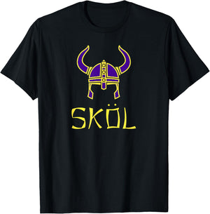 Skol Nordic Scandinavian Warrior Viking Helmet T-Shirt - T-Shirt | Black