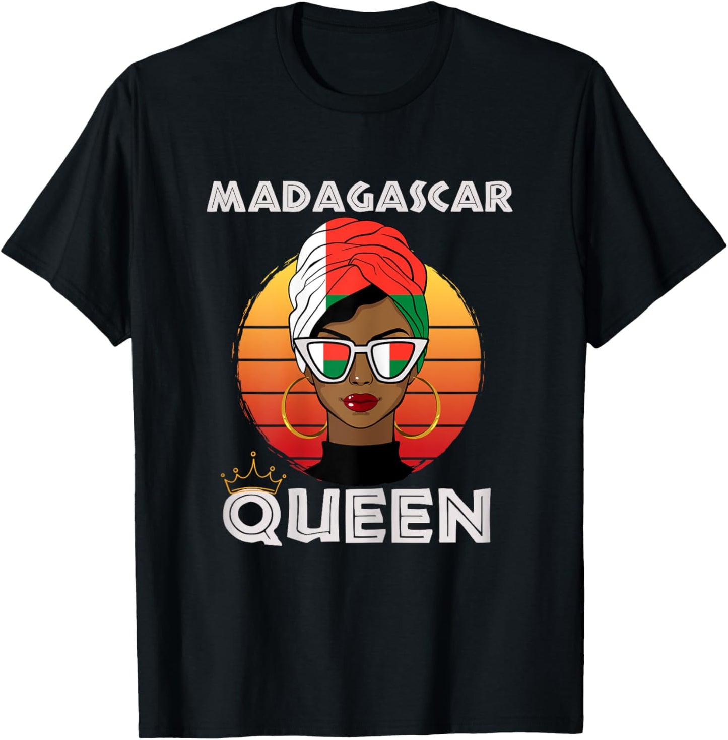 Malagasy Queen African Queen Madagascar Flag Malagasy Women T-Shirt - T-Shirt | Black