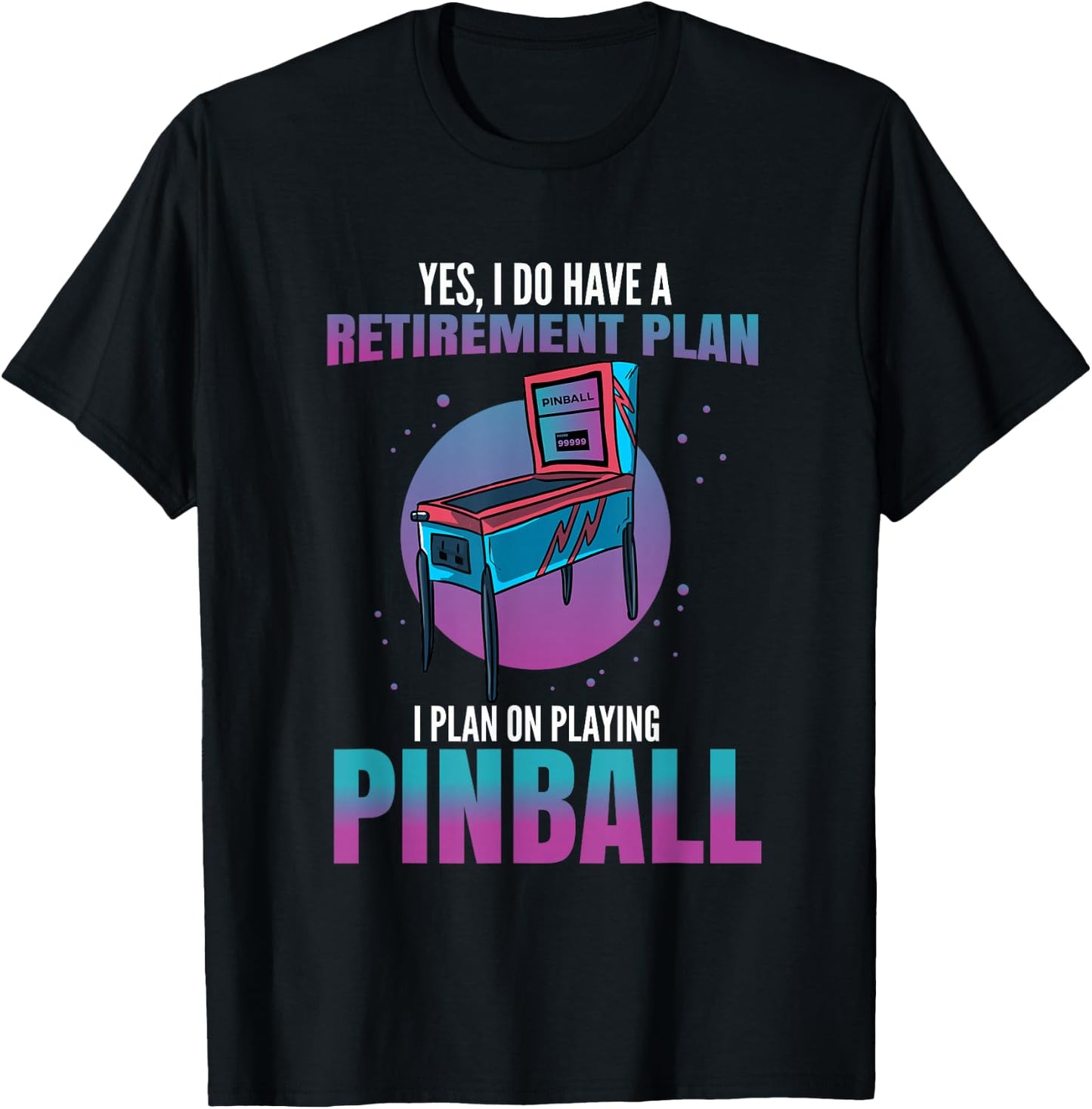 Vintage Arcade Gift - Men or Women Flipper T-Shirt - T-Shirt | Black