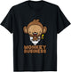 Potty Training Shirt Cute Toddler Monkey Business Toilet T-Shirt - T-Shirt | Black