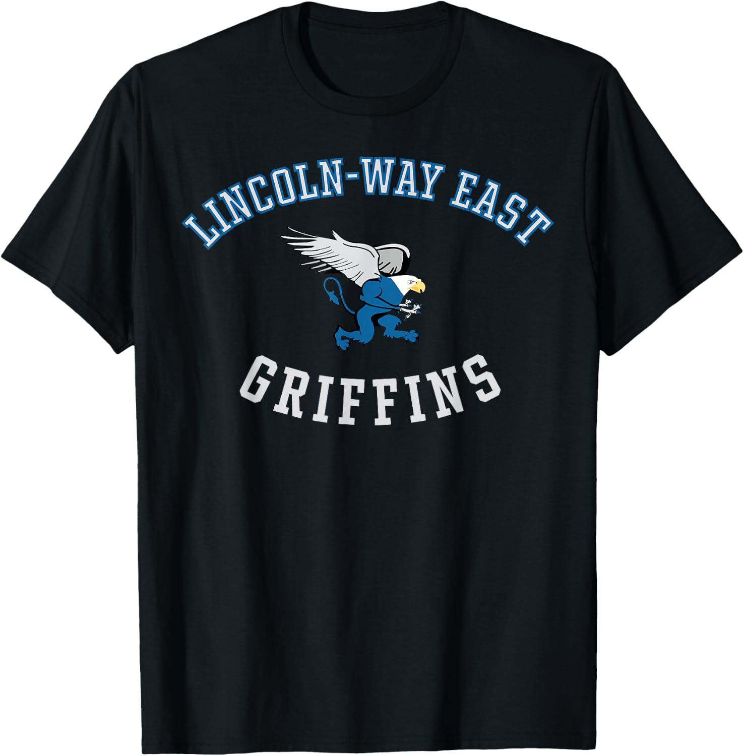 Lincoln-Way East High School Griffins C8 T-Shirt - T-Shirt | Black
