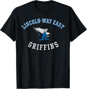 Lincoln-Way East High School Griffins C8 T-Shirt - T-Shirt | Black