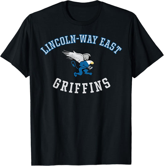 Lincoln-Way East High School Griffins C8 T-Shirt - T-Shirt | Black