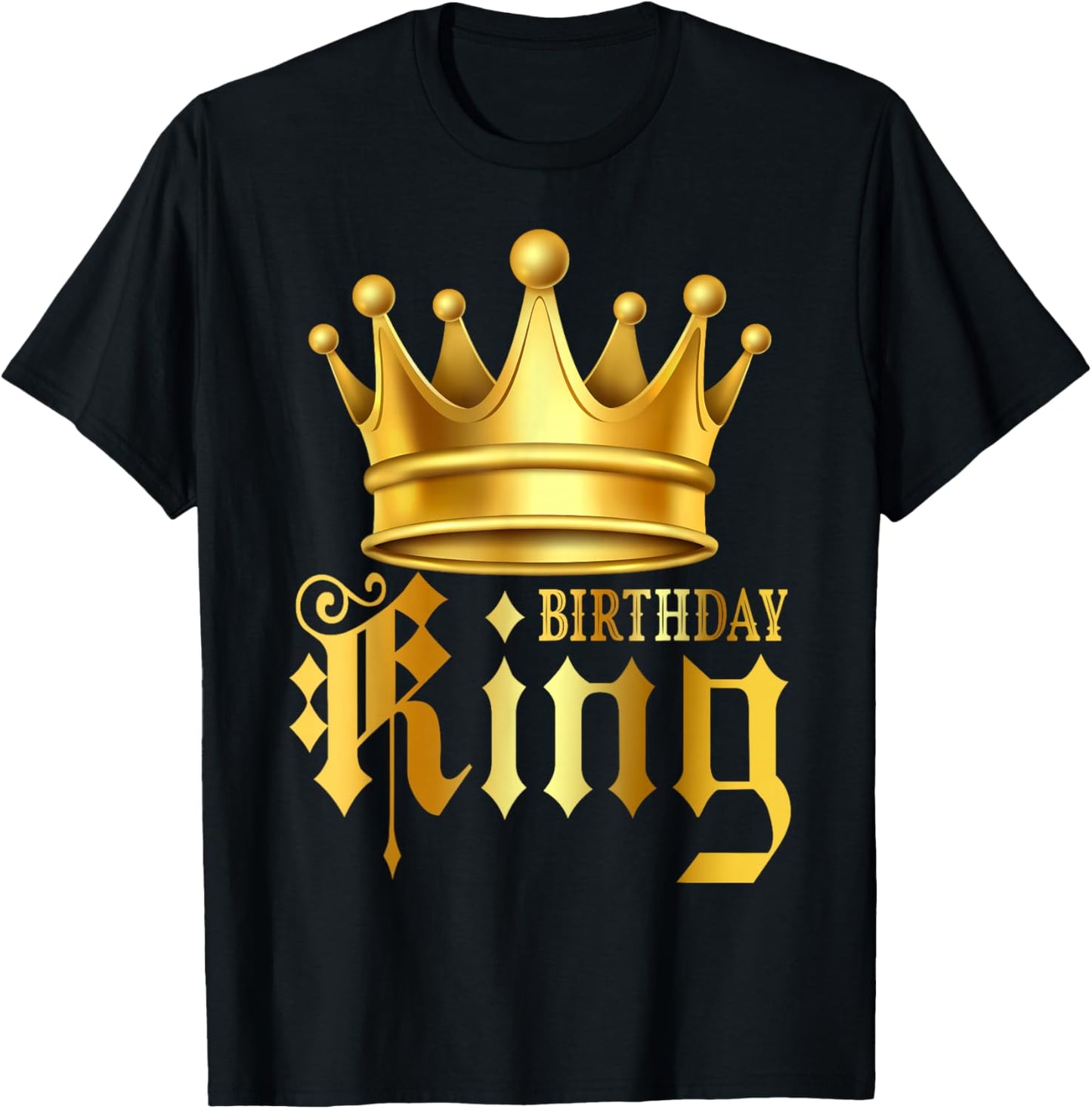 Birthday King Matching Couple Costume Birthday Party Men Boy T-Shirt - T-Shirt | Black