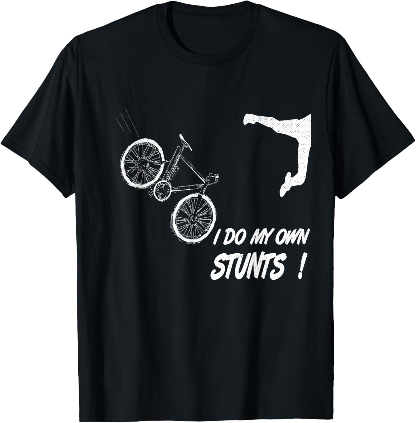 Cyclist bike, bicycle crash accident humor funny bikes T-Shirt - T-Shirt | Black