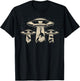 Wowsome! Alien UFO Abduction Dinosaur - -Adults/Kids - Black - Short Sleeve - Classic Fit - Cotton/Polyester - Machine Wash - Small T-Shirt - T-Shirt | Black