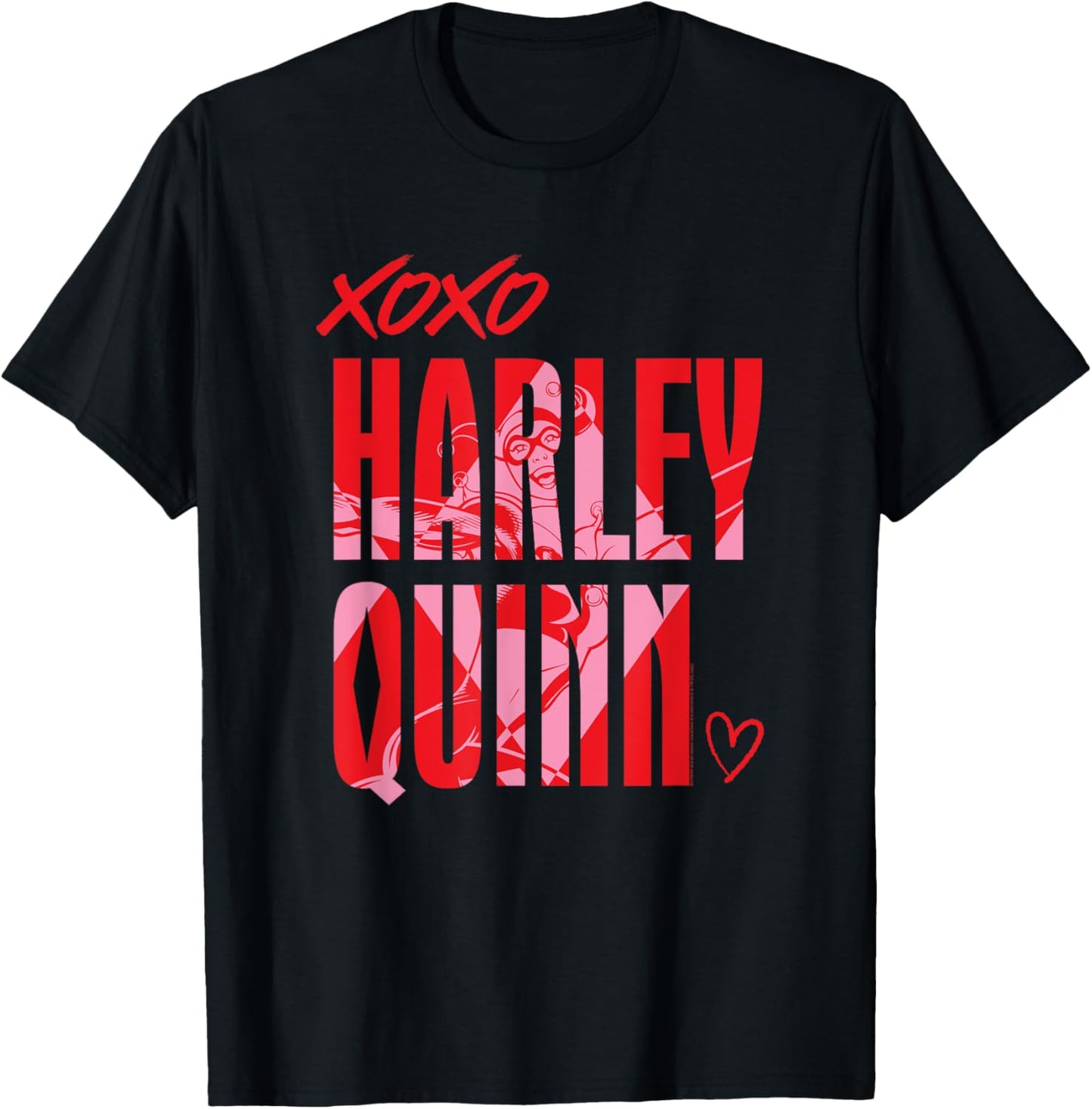 DC Comics Harley Quinn XOXO T-Shirt - T-Shirt | Black
