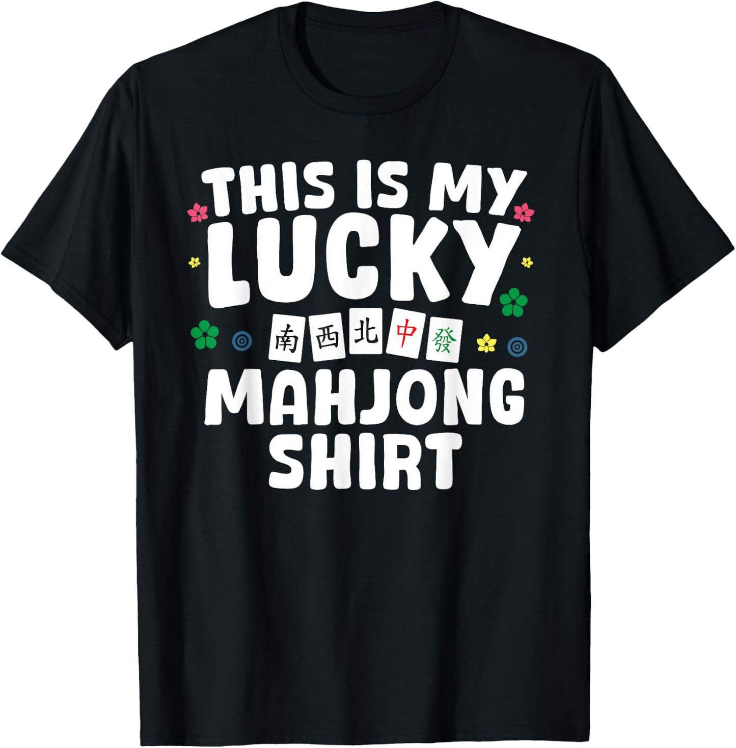 Funny Mahjong Design Women Mah Jongg Mahjong Player T-Shirt - T-Shirt | Black