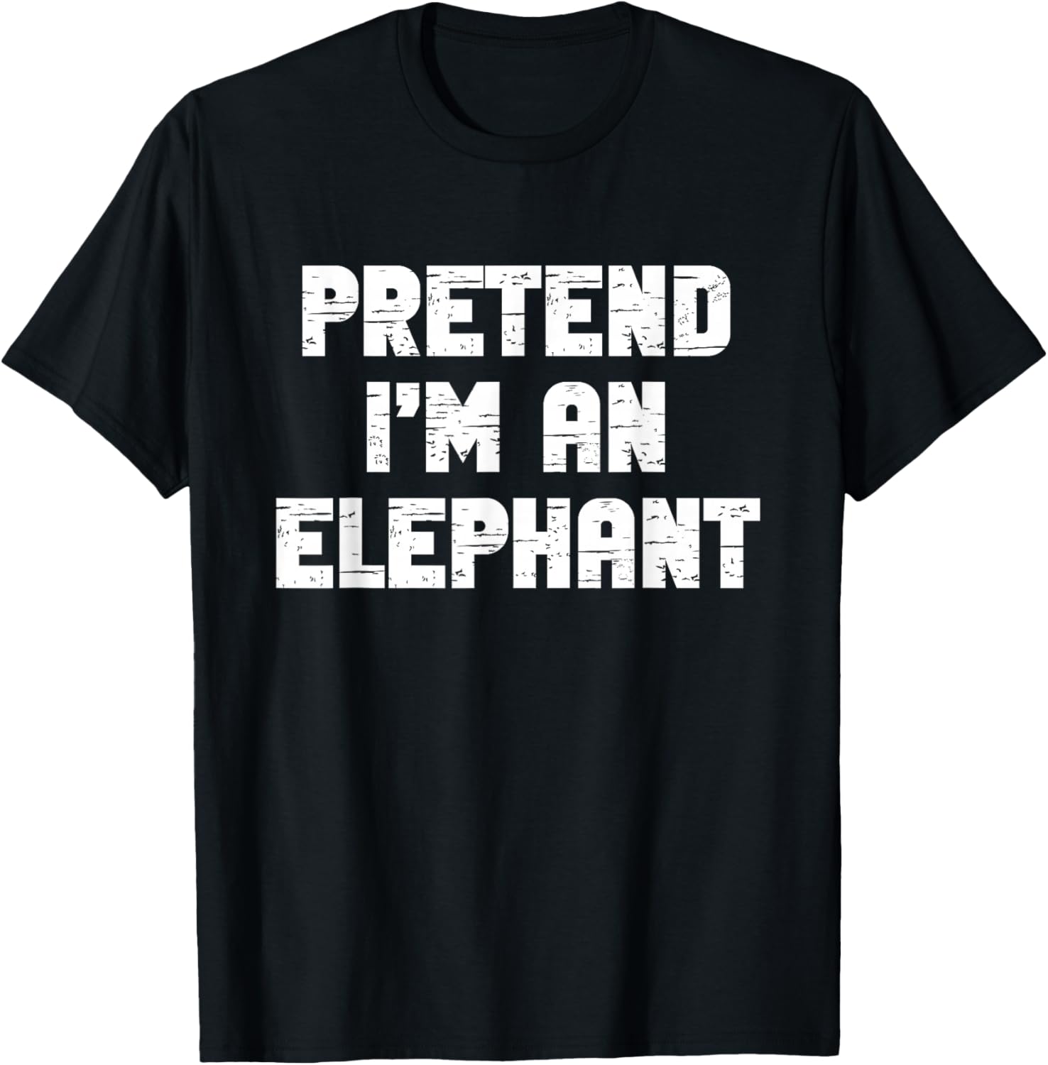 Halloween Pretend I'm A Elephant Costume Lazy Kids Adult T-Shirt - T-Shirt | Black