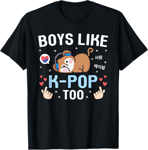 Boys Like K-Pop Too Cute Kawaii Monkey Korean Music K-Pop