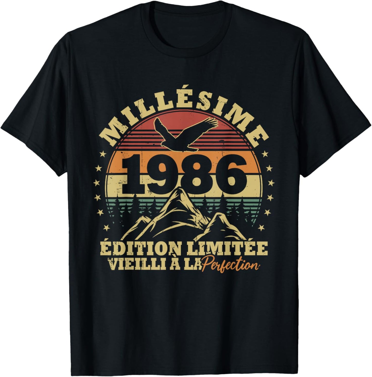 Millésime 1986 Rétro Cadeau 40 Ans Anniversaire Homme Femme T-Shirt - T-Shirt | Black