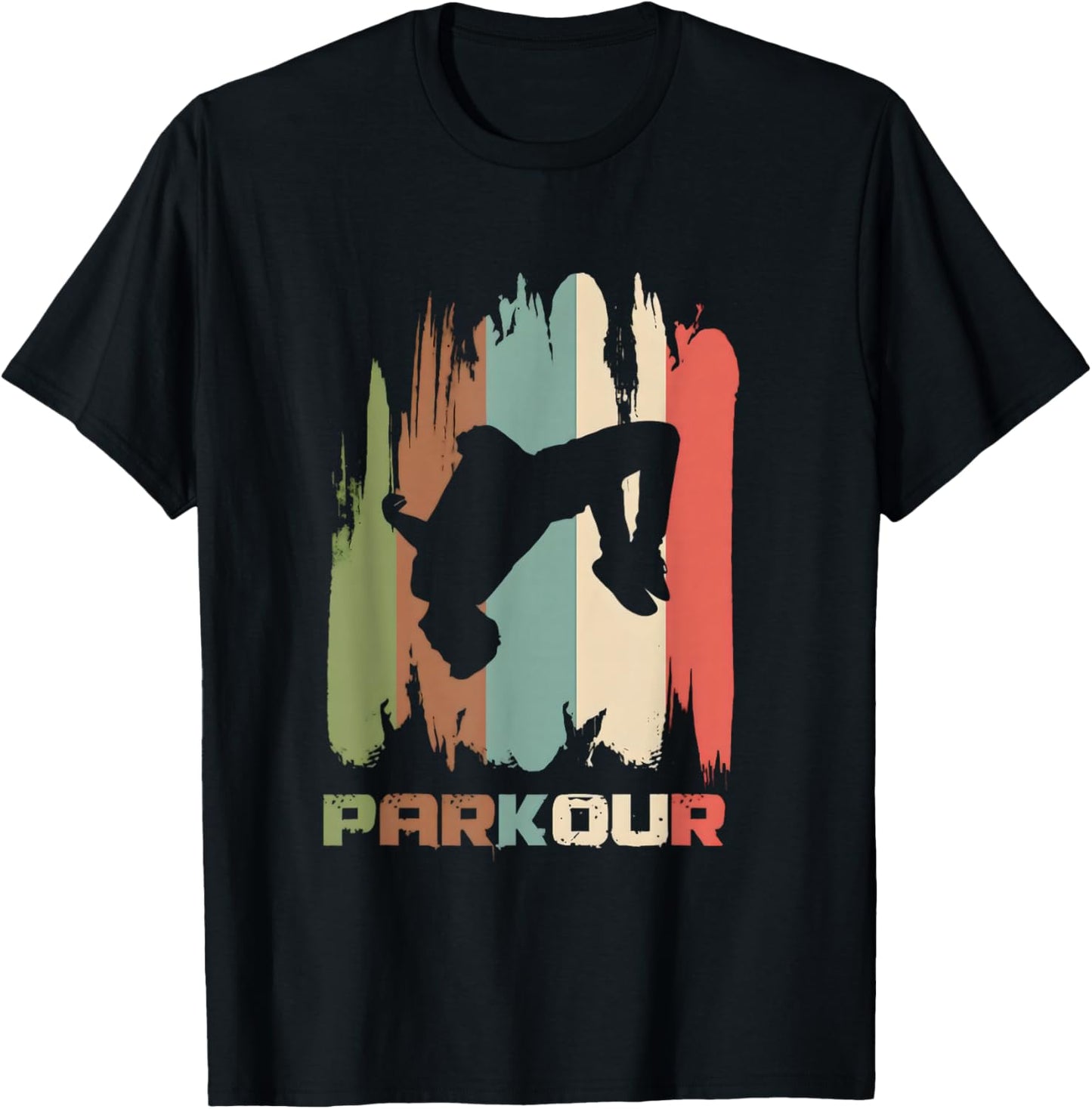Vintage parkour boys Shirt parkour Lovers and girls T-Shirt - T-Shirt | Black