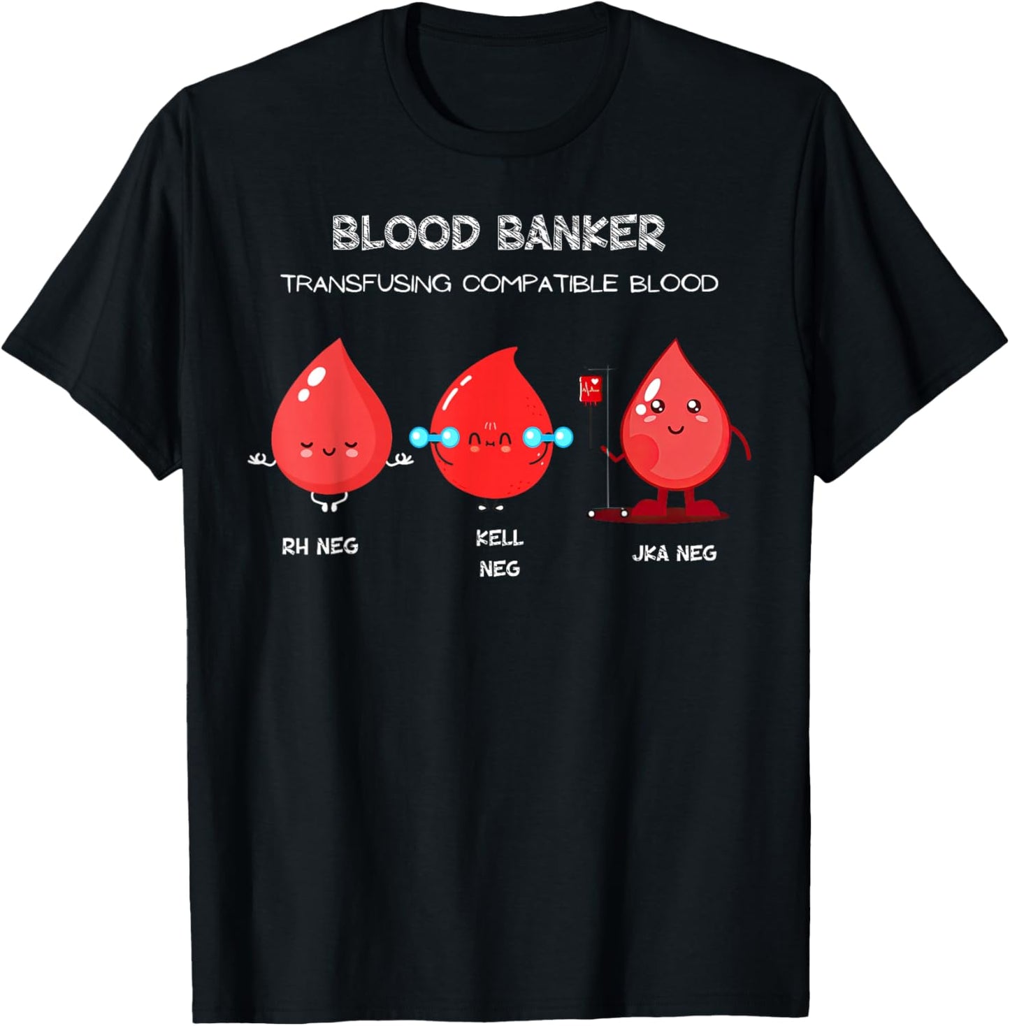Blood Bank Blood Type Medical Lab Science Laboratory Blood T-Shirt - T-Shirt | Black