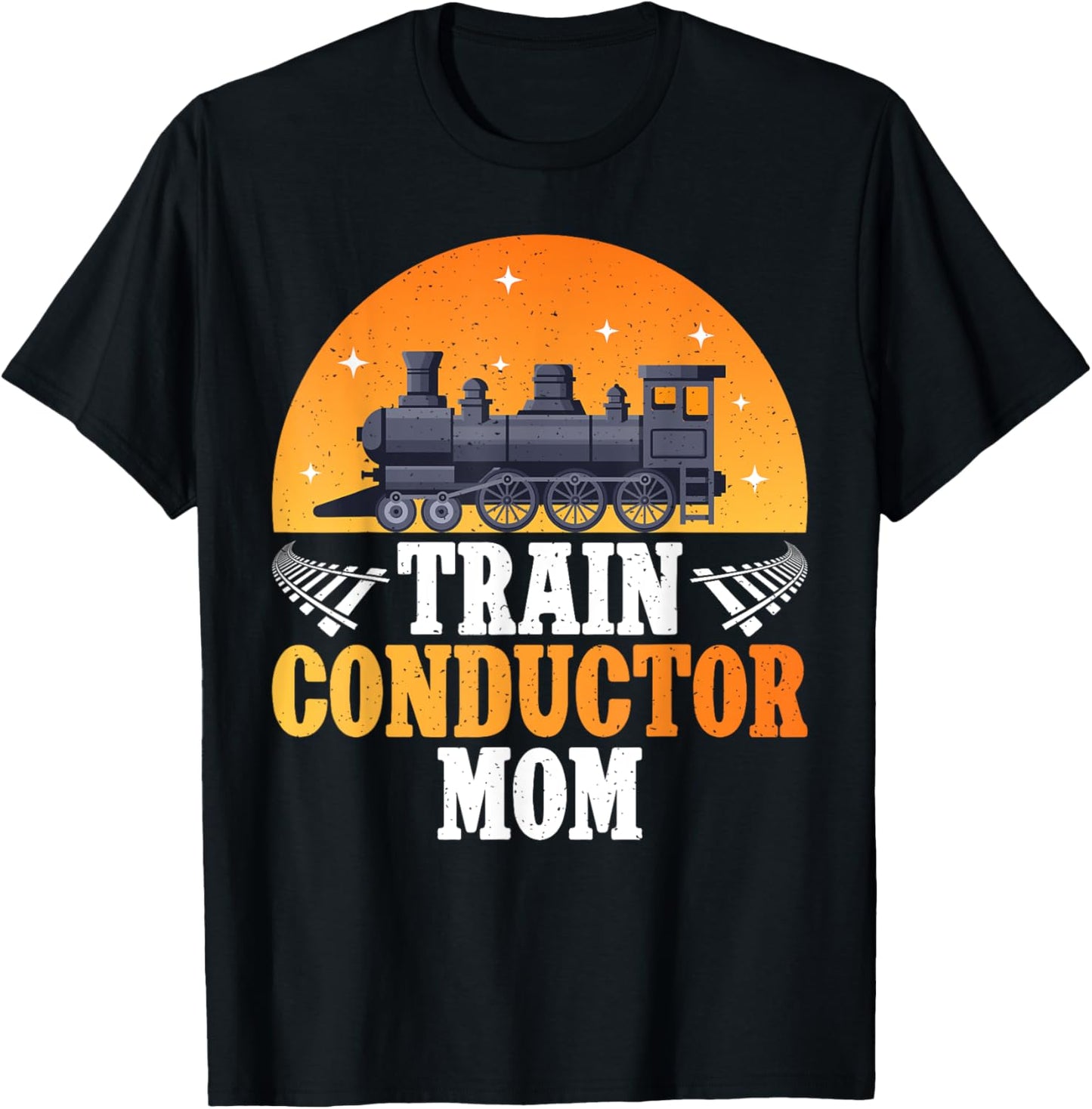 Train Conductor Mom Train Conductor T-Shirt - T-Shirt | Black