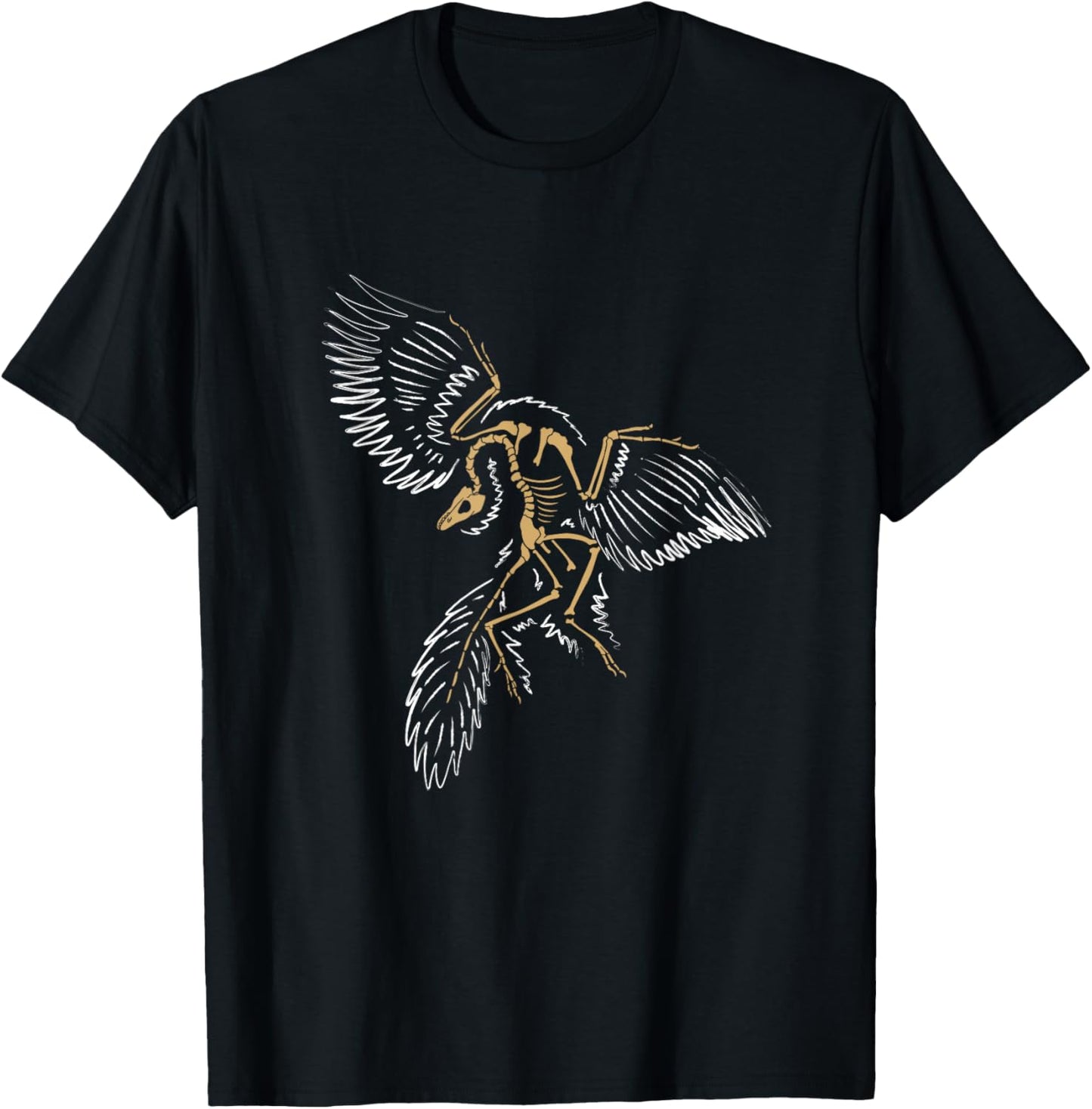 Bird Dinosaur Fossil Vintage Archaeopteryx T-Shirt - T-Shirt | Black