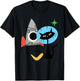 Cat Astronaut Space Retro Atomic Age Mid-Century Modern T-Shirt - T-Shirt | Black