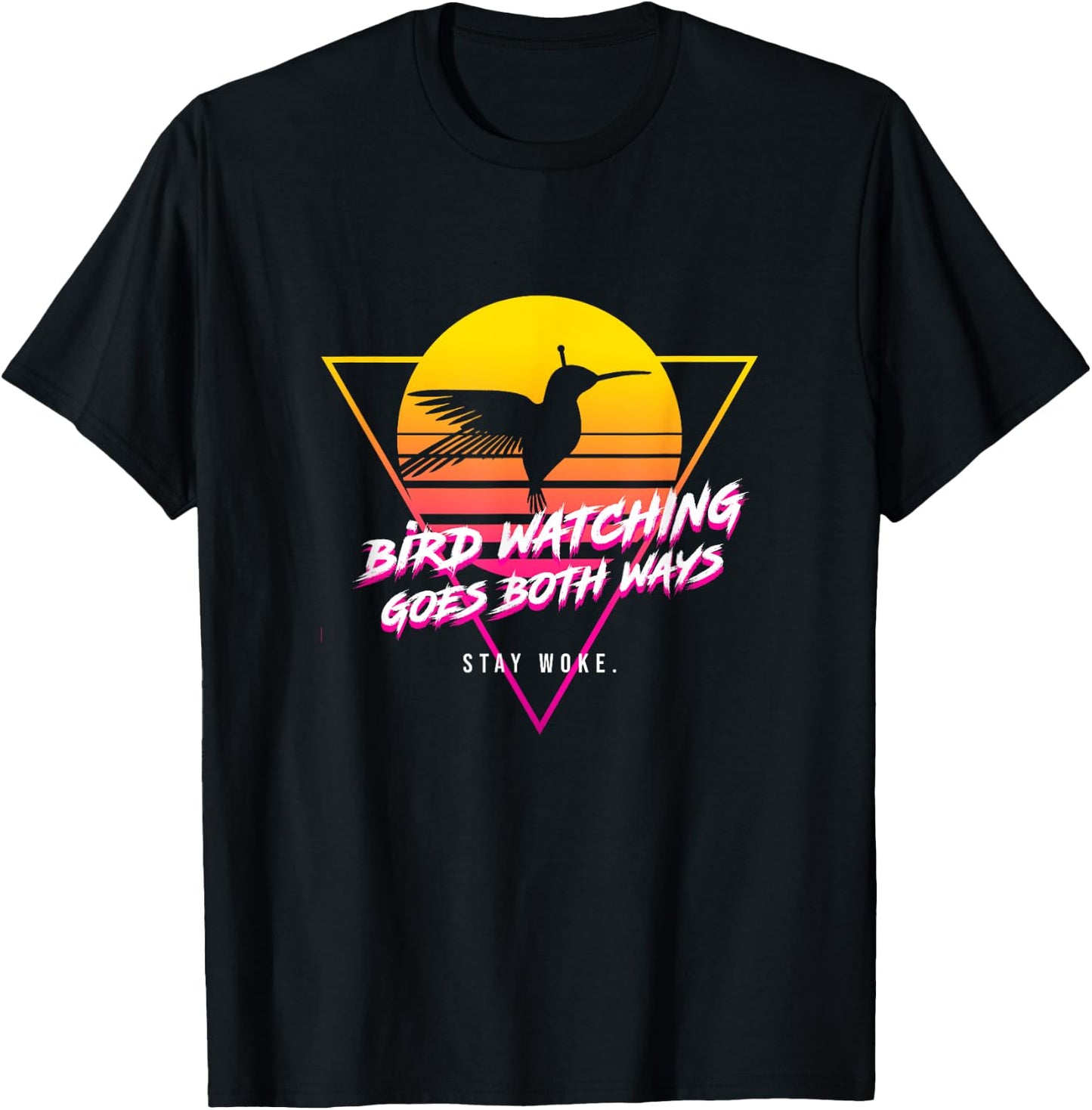 Birds Birdwatching Goes Both Ways they arent real truth Meme T-Shirt - T-Shirt | Black