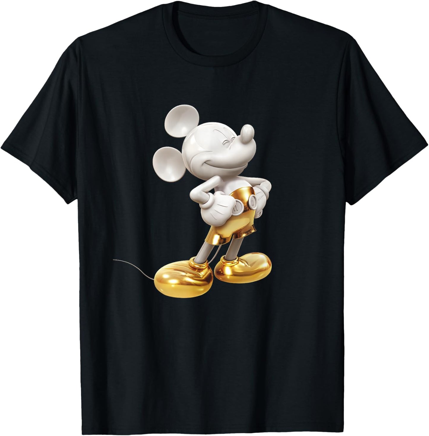 Disney Gold Mickey Mouse Pose,Short Sleeve T-Shirt - T-Shirt | Black