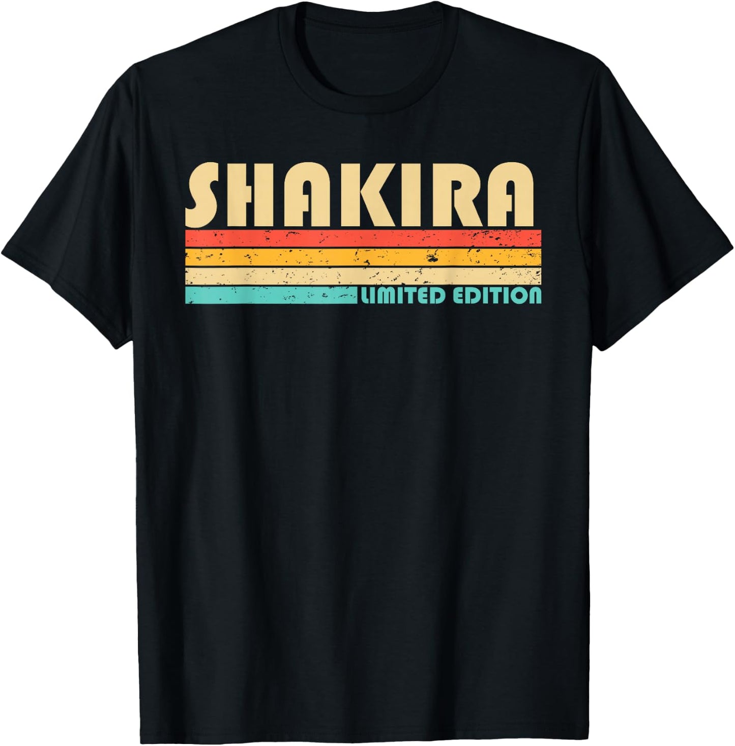 Shakira Name Personalized Retro Vintage 80s 90s Birthday T-Shirt - T-Shirt | Black