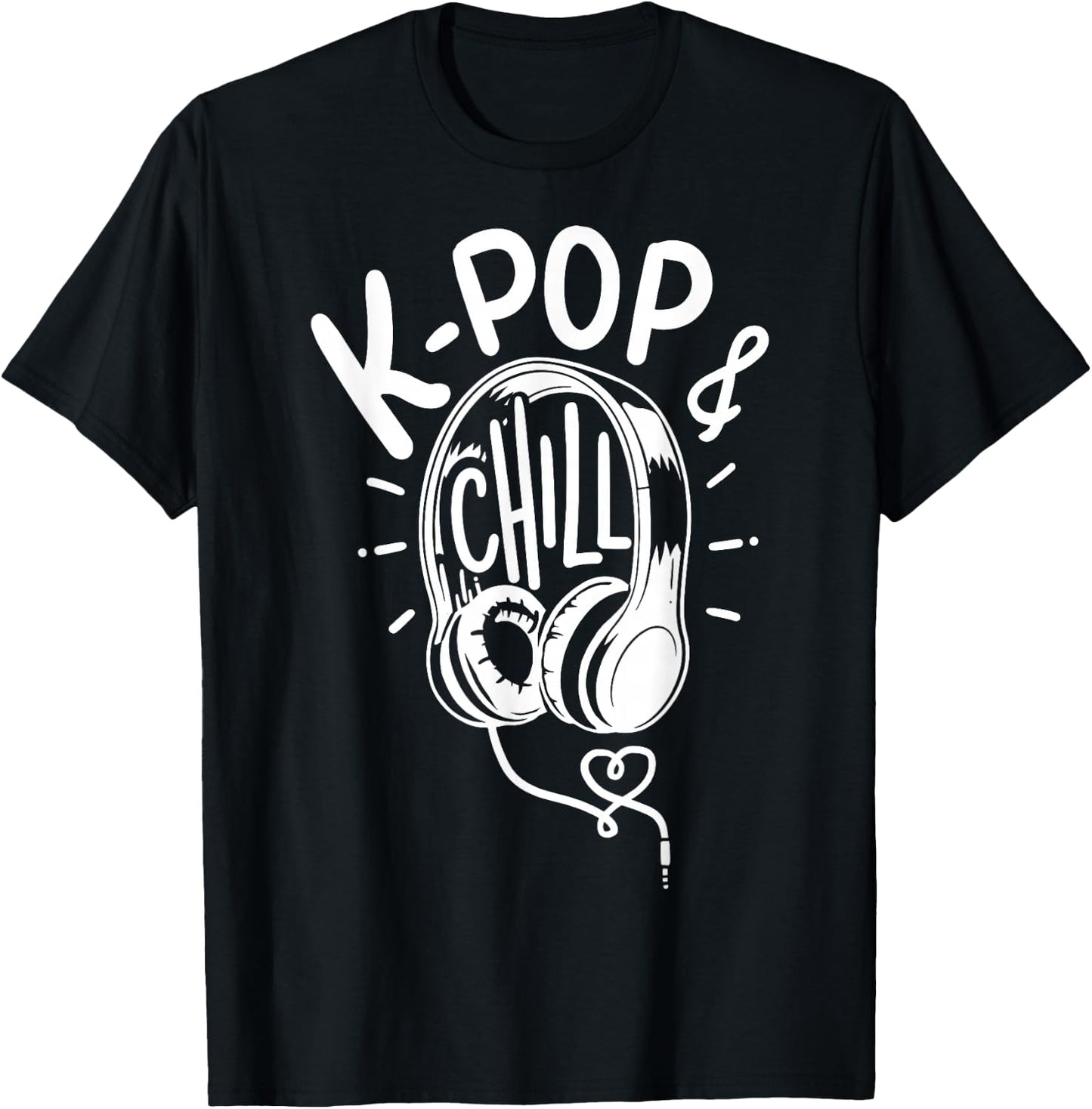 K-Pop Music Headphone Gift T-Shirt - T-Shirt | Black