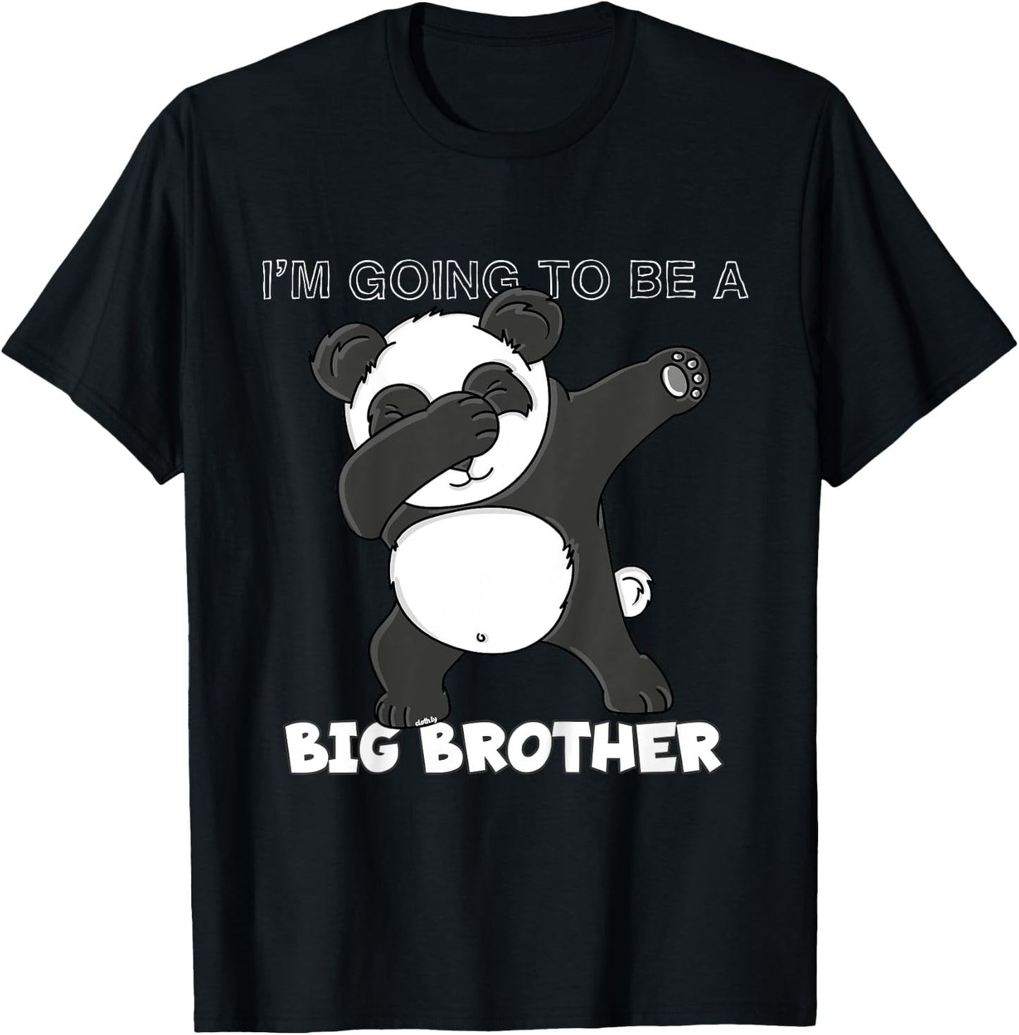Kids Im going to be a Big Brother Shirt Dabbing Panda T-Shirt - T-Shirt | Black