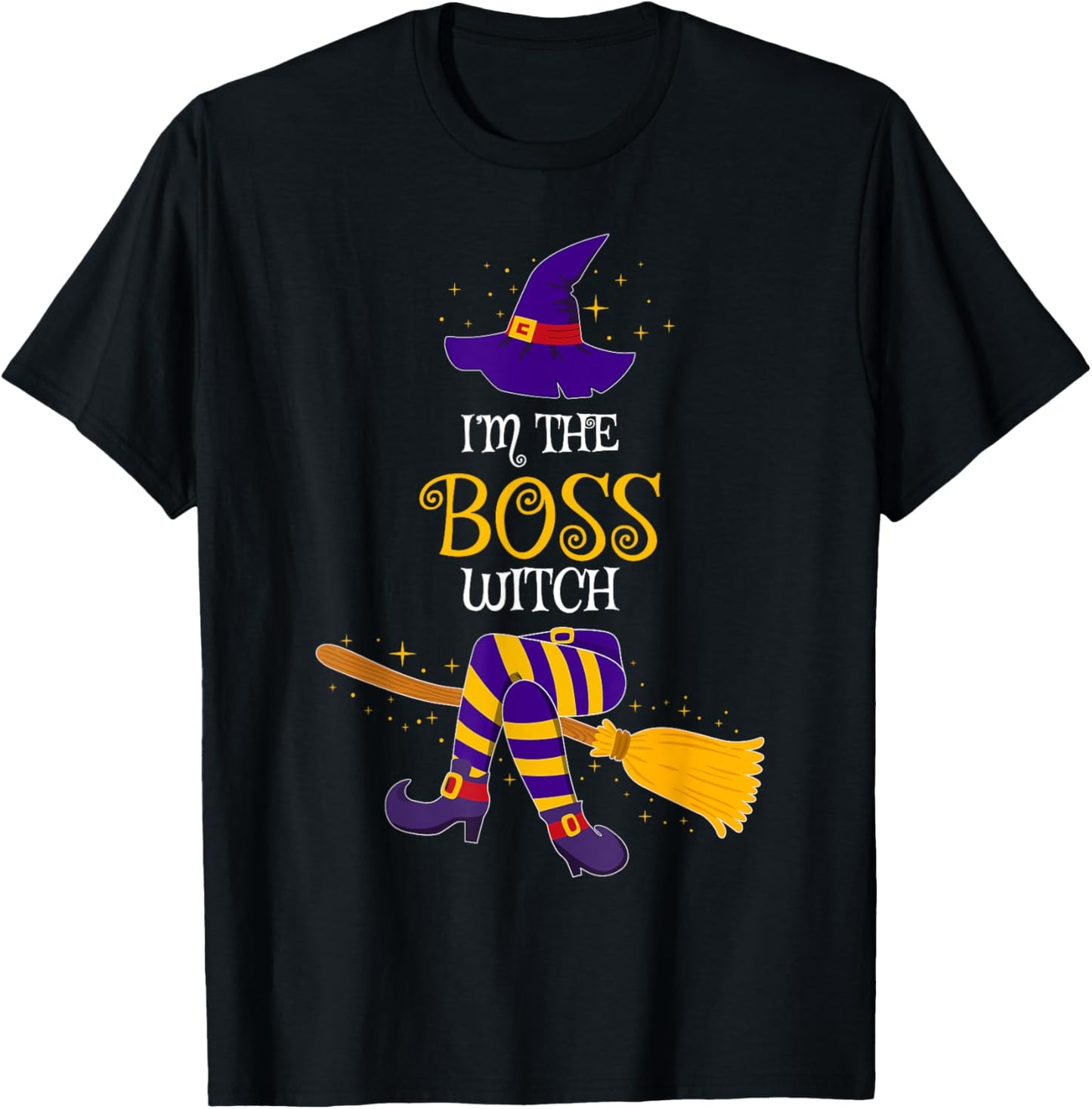 I’m The Boss Witch Family Matching Costume Halloween T-Shirt - T-Shirt | Black