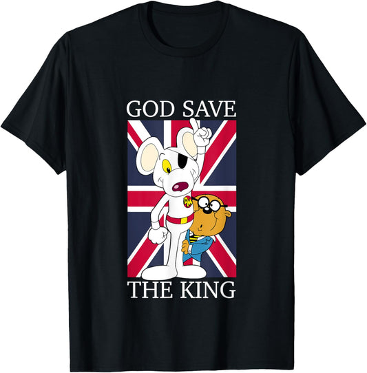 Danger Mouse God Save The King T-Shirt - T-Shirt | Black