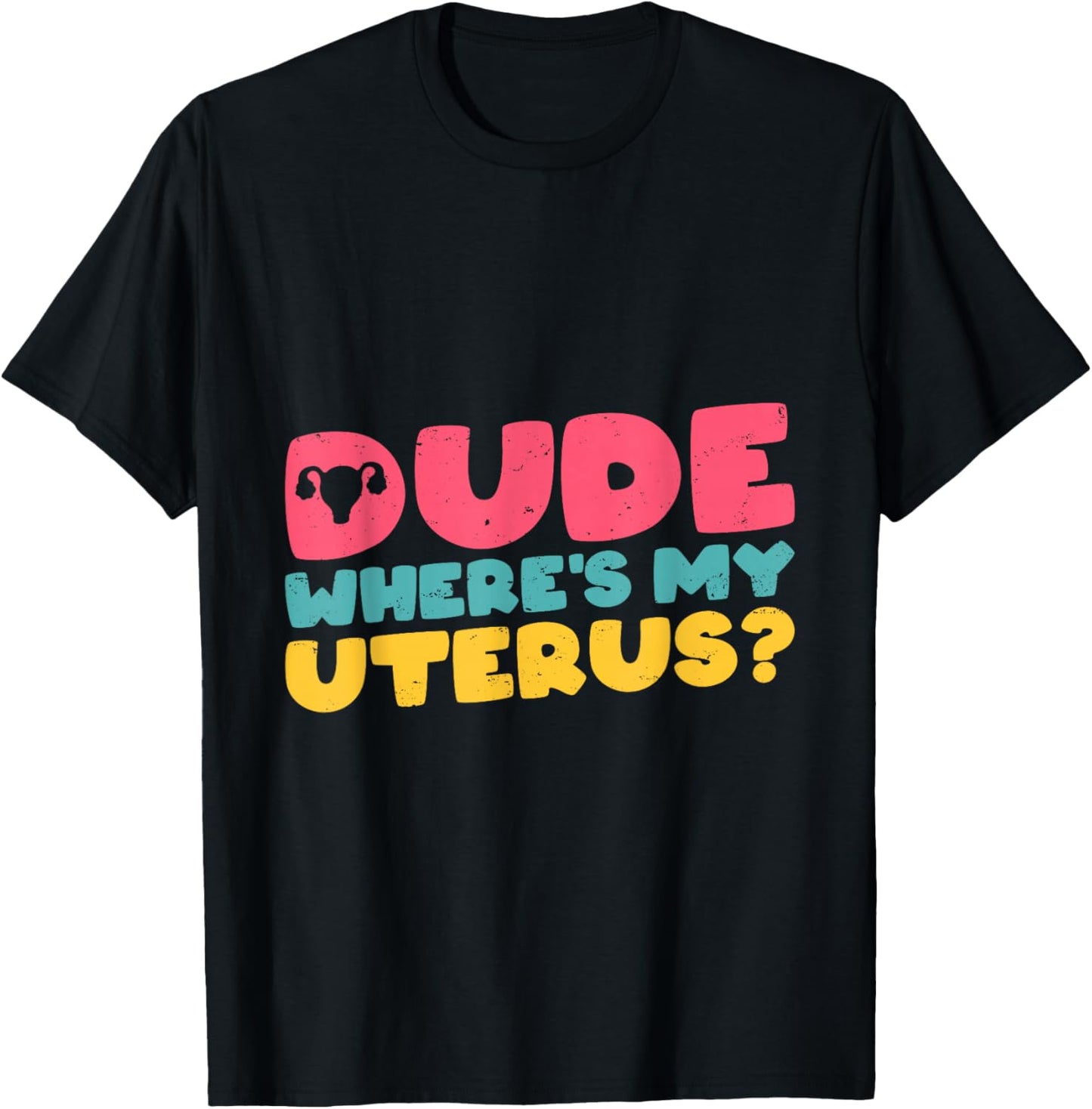 Evicted Funny Uterus Ovarian Removal Hysterectomy T-Shirt - T-Shirt | Black
