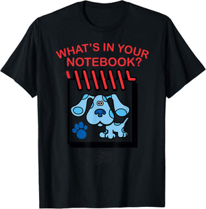 Blue's Clues Whats in Your Notebook? T-Shirt - T-Shirt | Black
