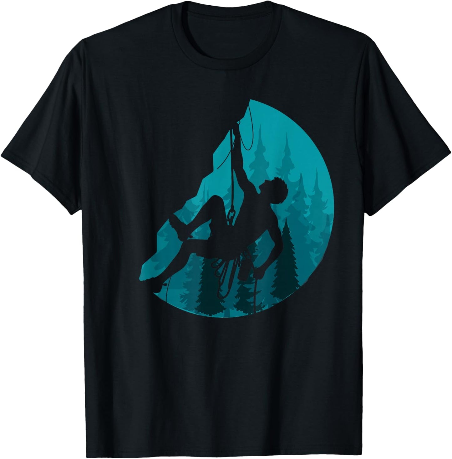 Forest Climber Bouldering Climb Outdoor Rock Climbing T-Shirt - T-Shirt | Black
