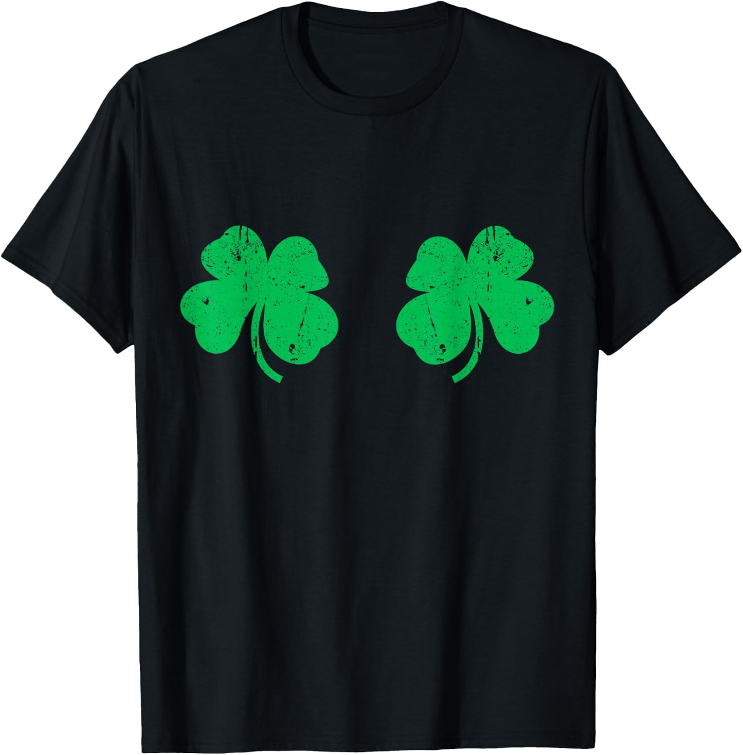 Shamrock Boobs Shirt Irish Boobies St Patricks Day T-Shirt - T-Shirt | Black