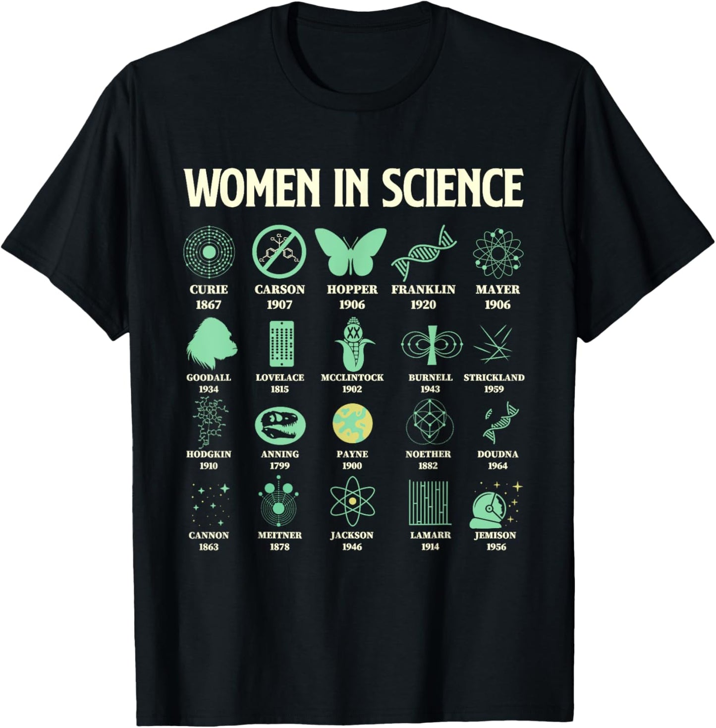 Women In Science - Chemistry Student Astronomy Lover T-Shirt - T-Shirt | Black
