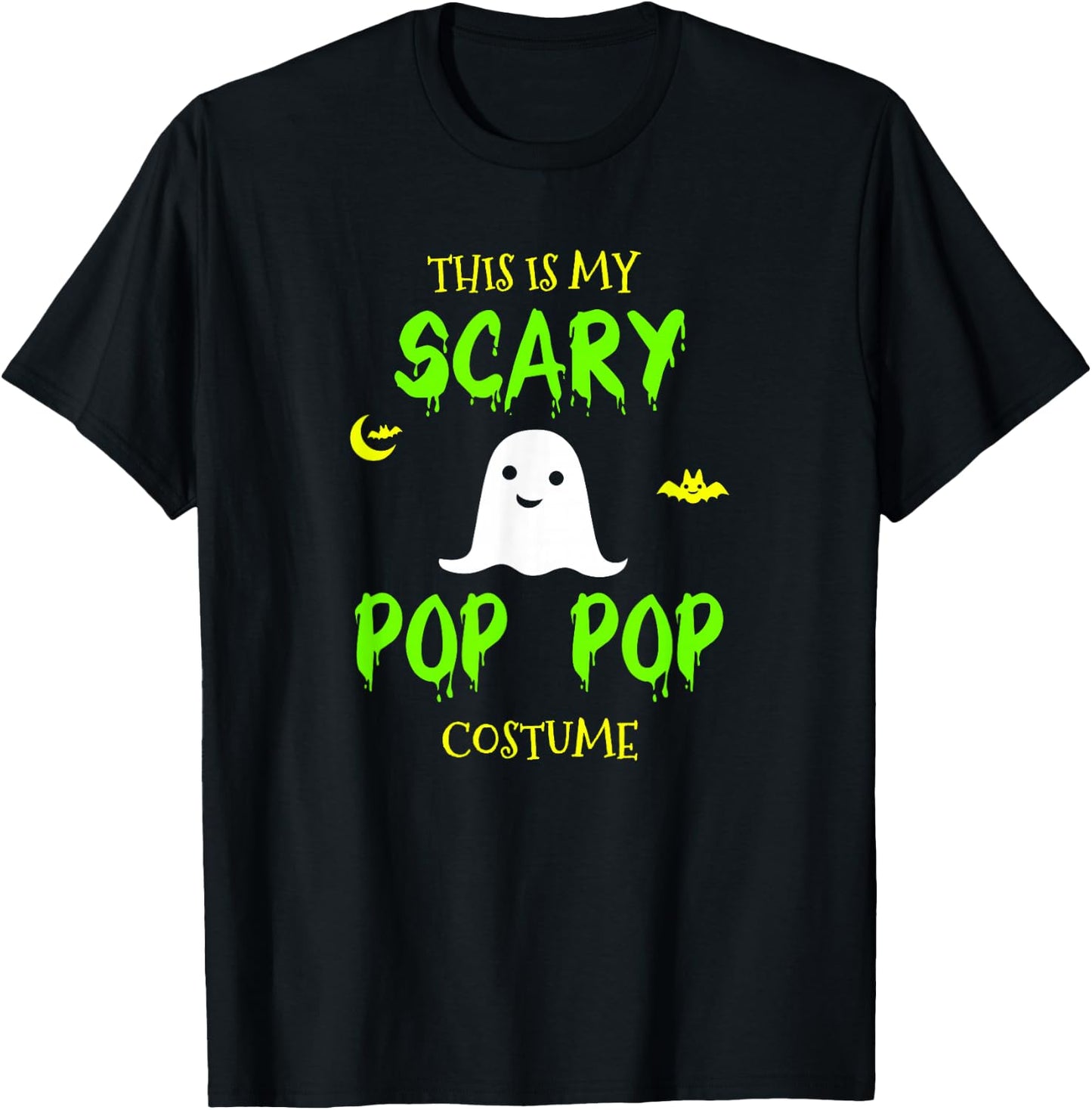 This Is My Scary Pop-Pop Costume Halloween Lazy Easy PopPop T-Shirt - T-Shirt | Black