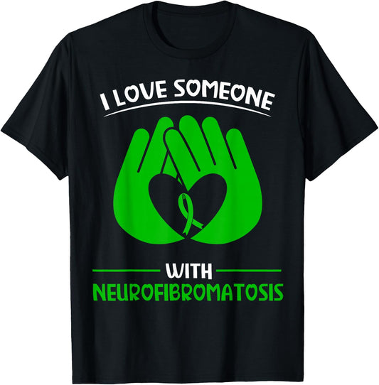 Neurofibromatosis Awareness Fighter I love someone with NF T-Shirt - T-Shirt | Black