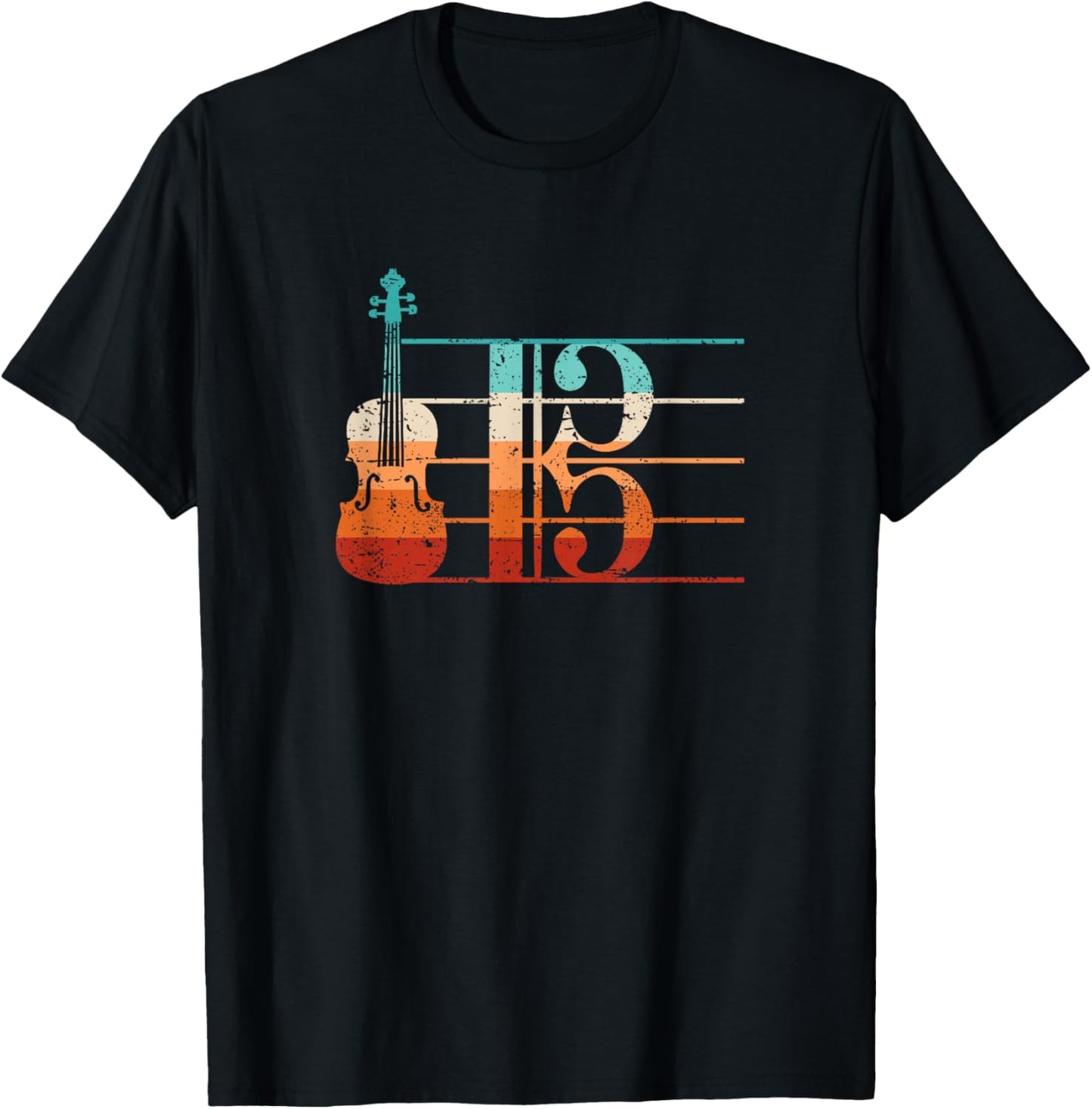 Alto Clef Viola Player Violist T-Shirt - T-Shirt | Black