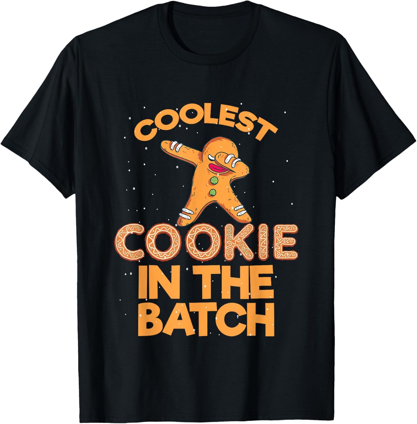 Coolest Cookie In The Batch Dabbing Gingerbread Man Costume T-Shirt - T-Shirt | Black