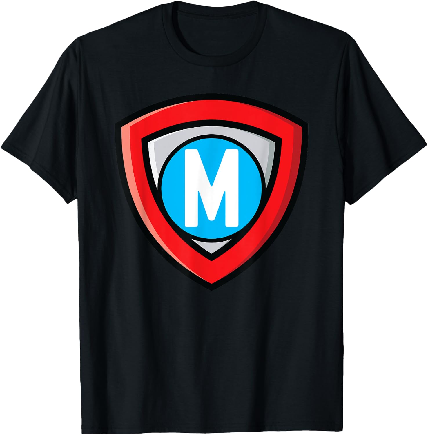 Letter M - Superhero symbol T-Shirt - T-Shirt | Black