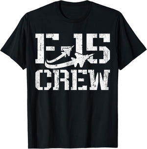 Eagle F-15 Jet Fighter Crew and Team Fighter Jet T-Shirt - T-Shirt | Black