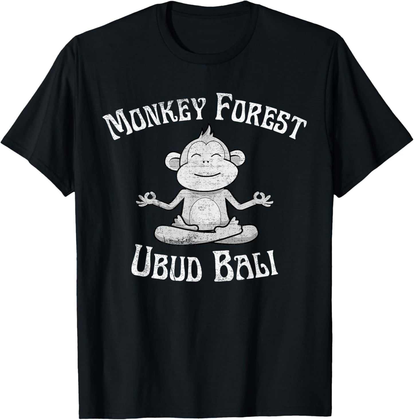 Monkey Forest Ubud Bali Indonesia T-Shirt - T-Shirt | Black